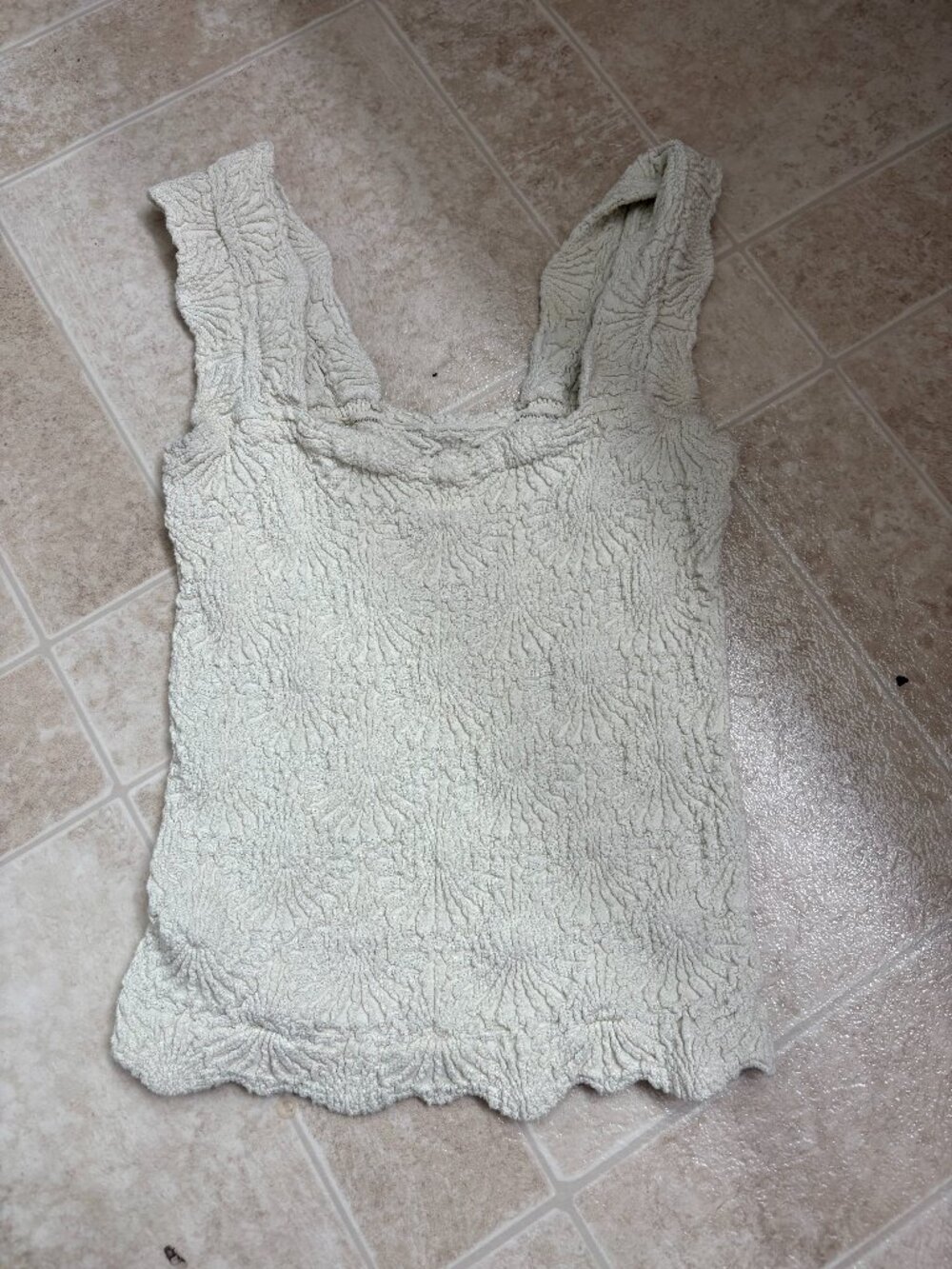 Free People Love Letter Tank XS/S Boho Cottagecore Lace Embroidered Cami
